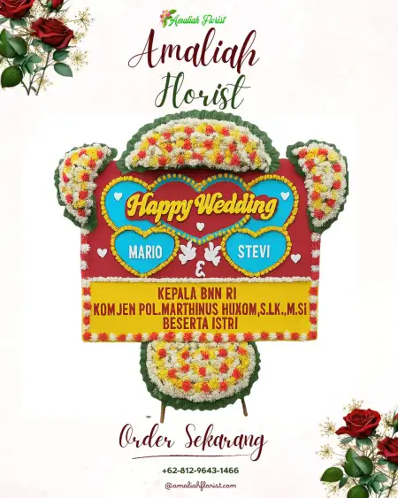 Papan Bunga Pernikahan Kedung